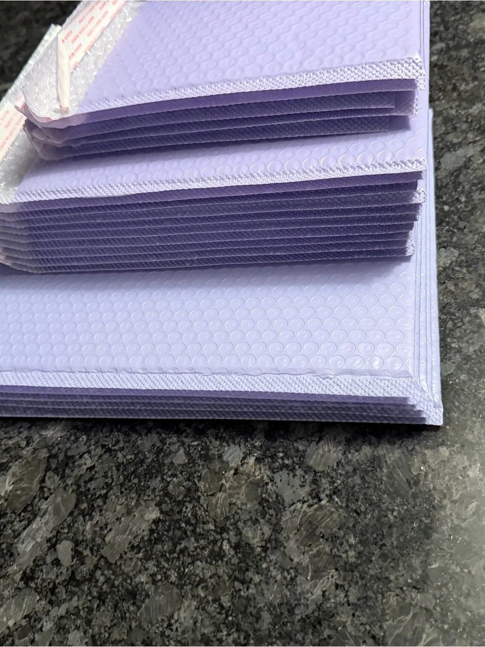 Bundle of 20 Bubble Mailers Lavender Purple Protective Packaging Various Sizes